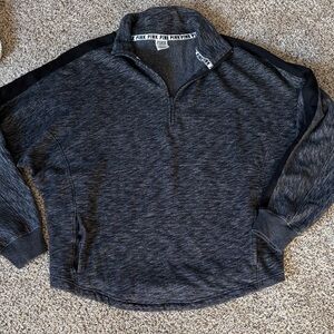 PINK Victoria's Secret Black and Gray Zip-Up